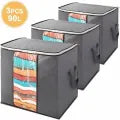 pack of 3-Improved Quality LARGE Storage Bags FOR SHIRTS CLOTHS AND BLANCKETS DOUBLE ZIPPER Organizer