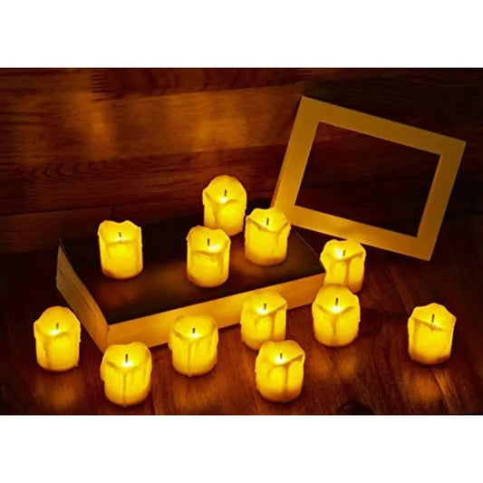 LED Candle Tea Light flameless Candles Electric in Warm White and Wave and Battery-Operating with Free Bettery Cells.